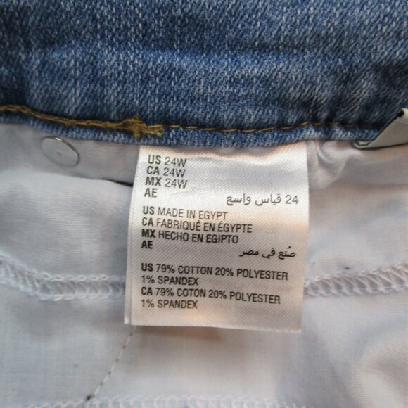 Style & Co Plus Mid Rise Straight Distressed Jeans - Picture 7 of 7